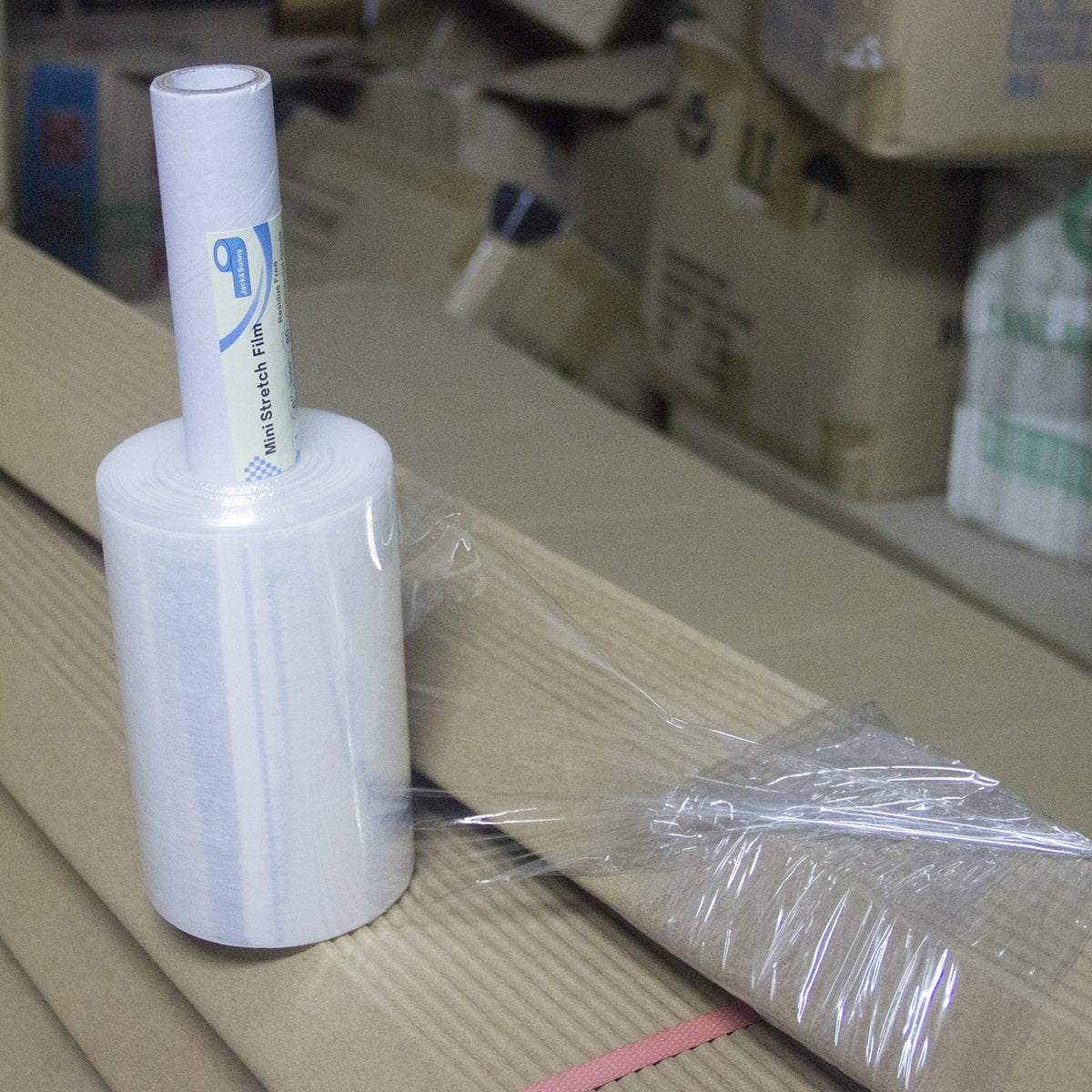 Clear Stretch Wrap 6"×1000' Plastic Wrap Roll for Moving Shipping Wrap,Industrial Strength Shrink Packing Wrap Heavy Duty Stretch Film with Handle